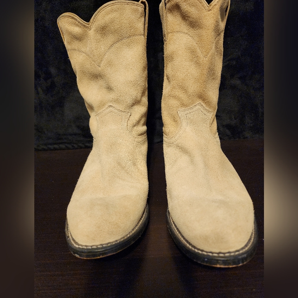 Justin Roper Boots Tan Suede Men